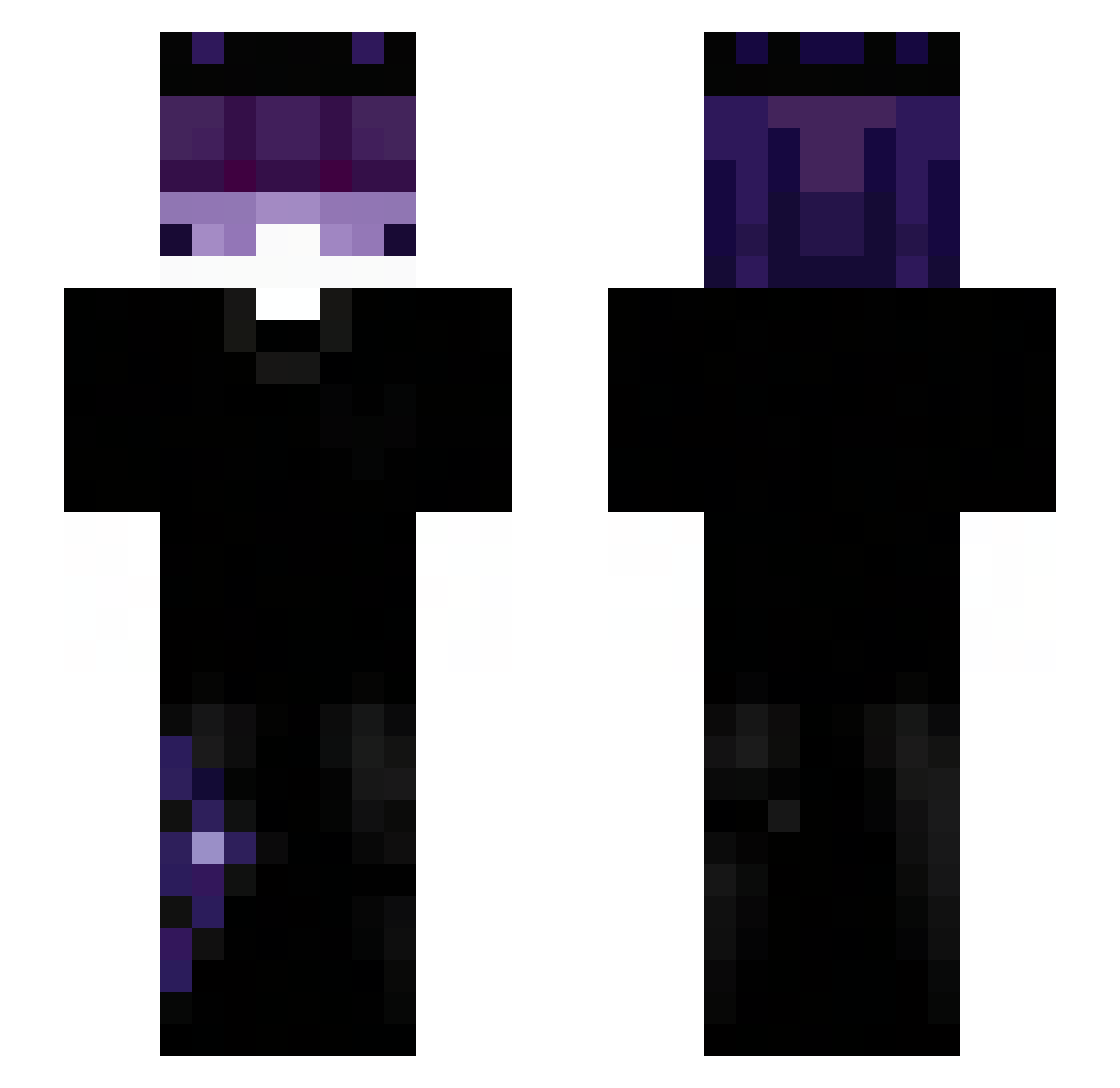 xxv2 Minecraft skin, front and back view