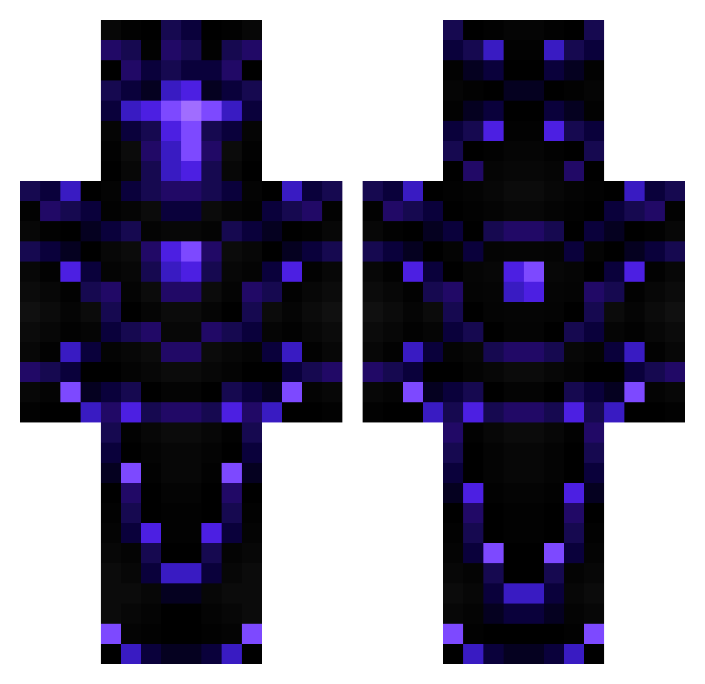 The___Nightmare Minecraft skin, front and back view