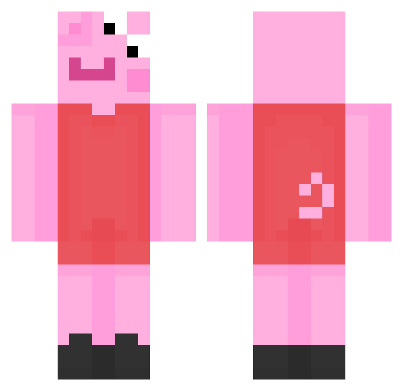 alpbabapiro Minecraft skin, front and back view