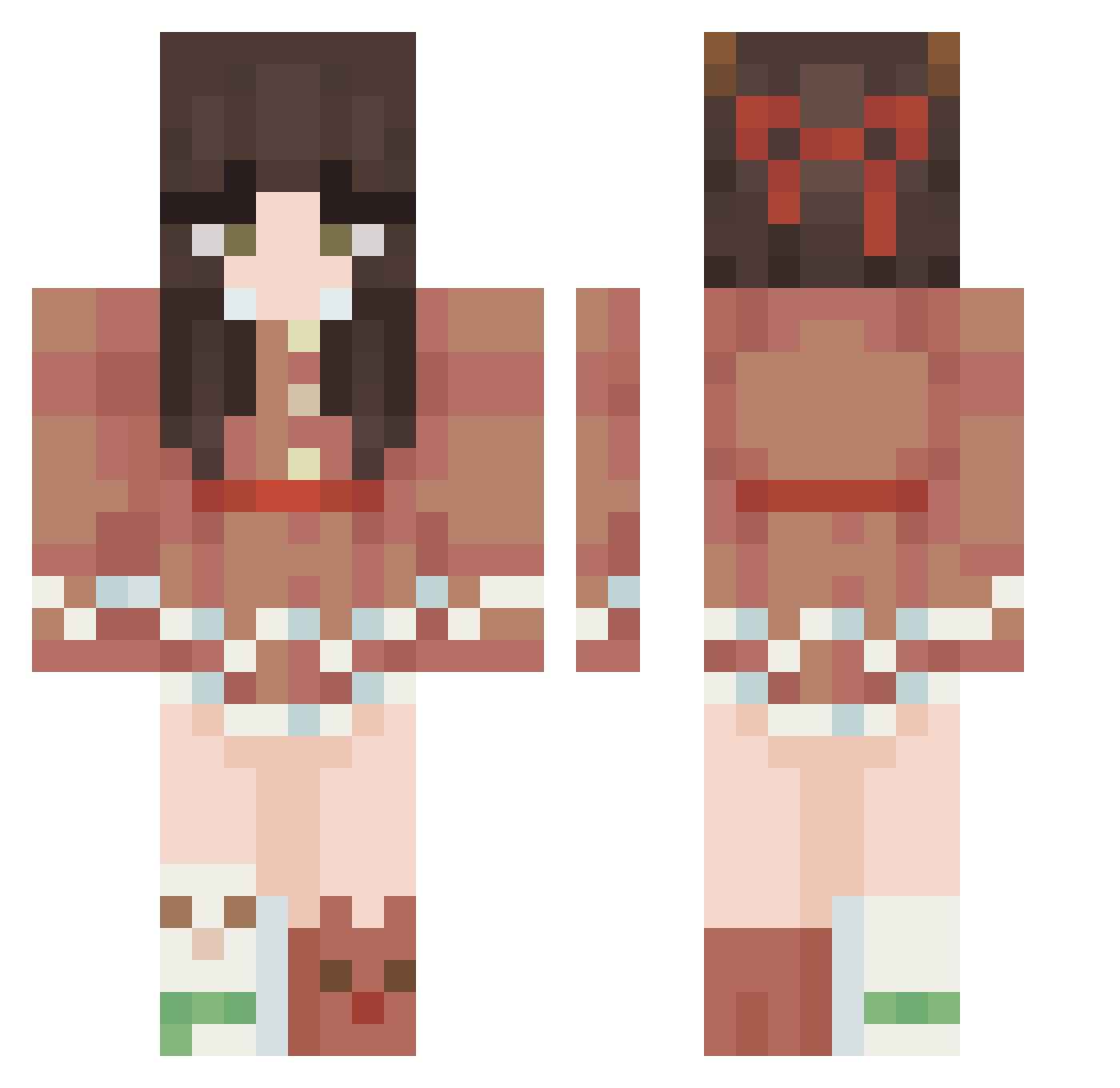 Terraforming36 Minecraft skin, front and back view