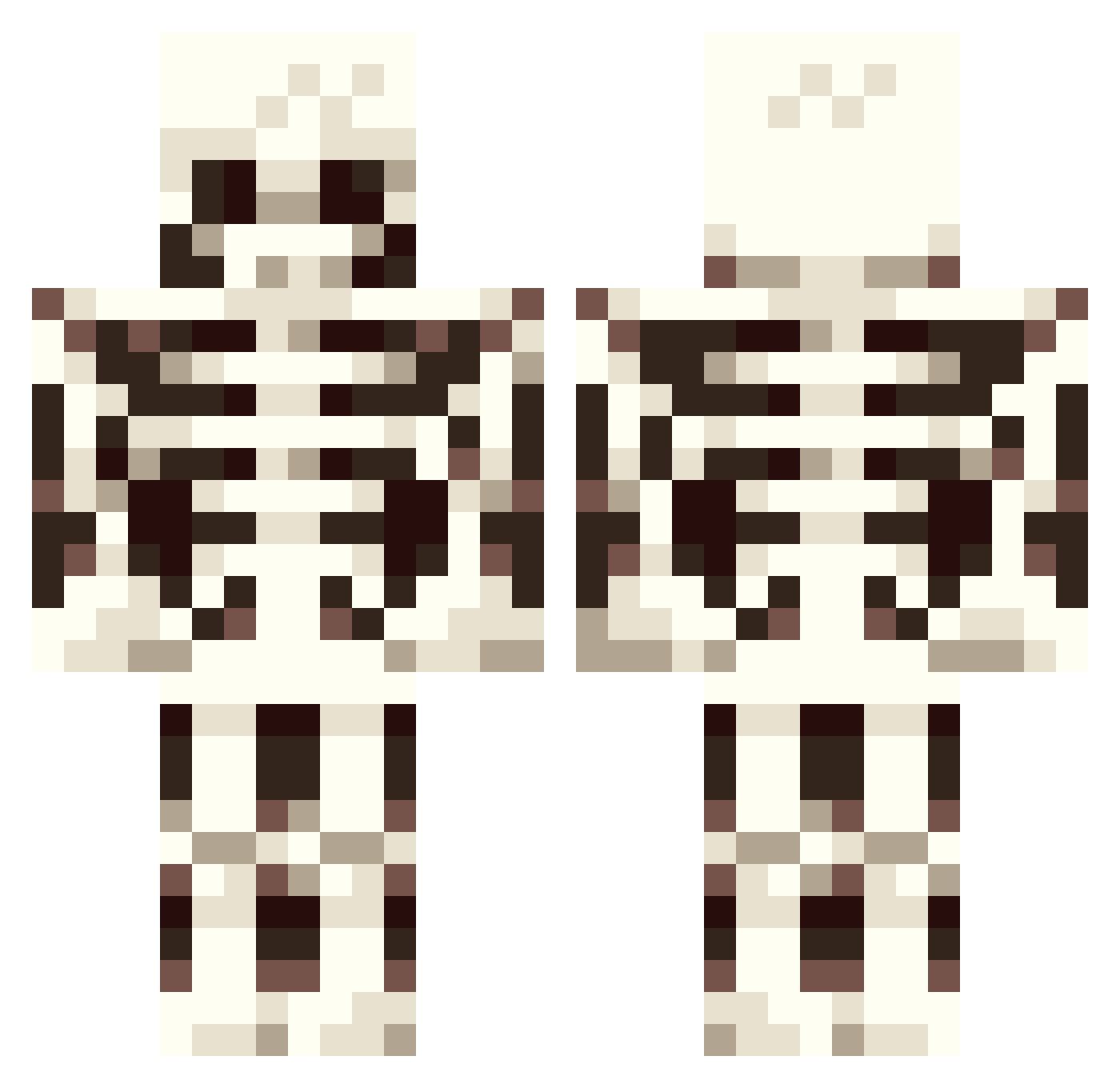 betar1 Minecraft skin, front and back view