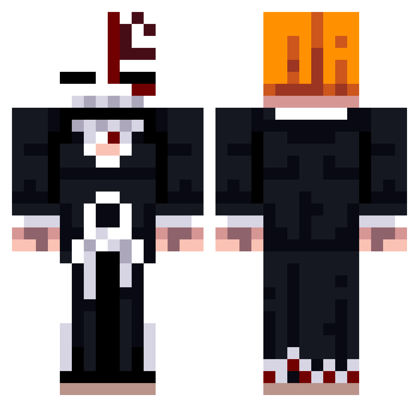 Lc_xx9 Minecraft skin, front and back view