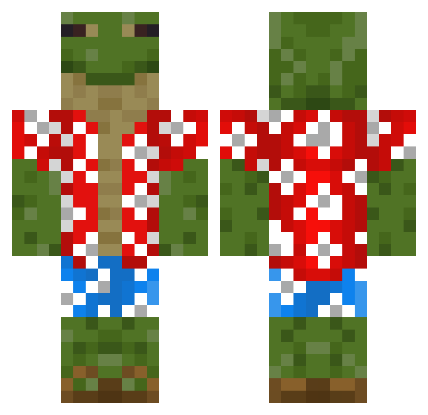 MasterGSH Minecraft skin, front and back view