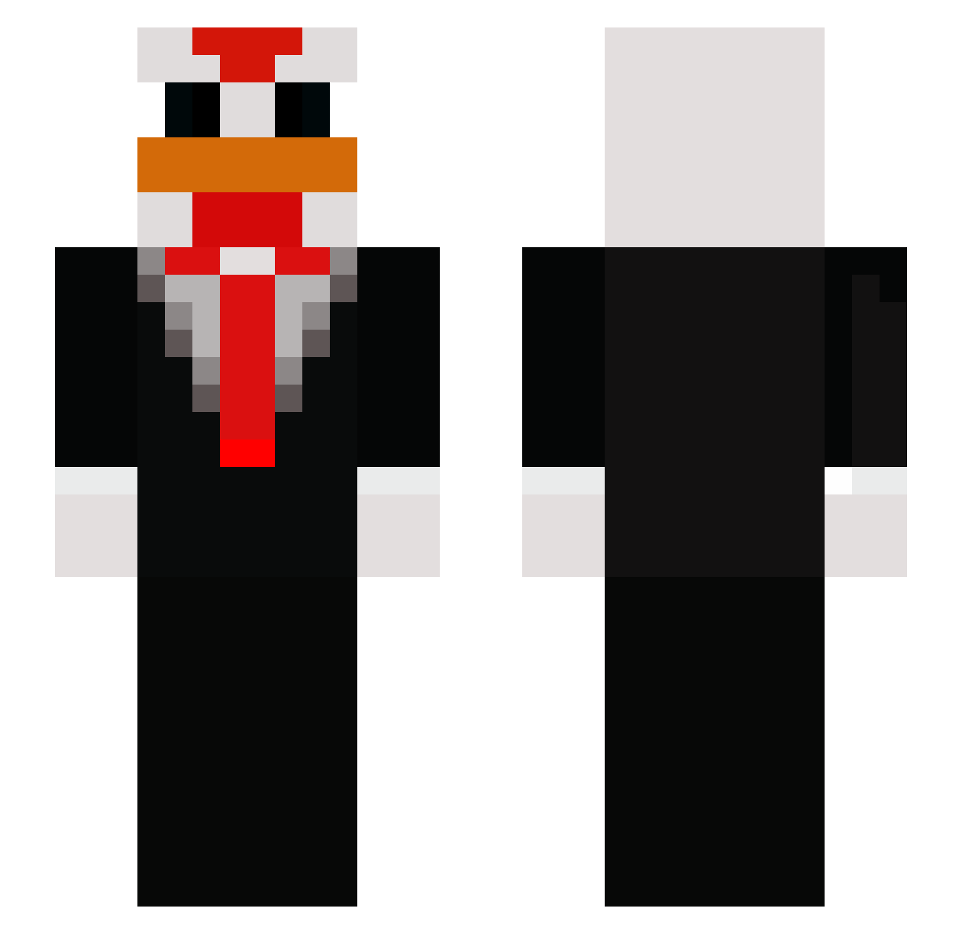 Inshore Minecraft skin, front and back view