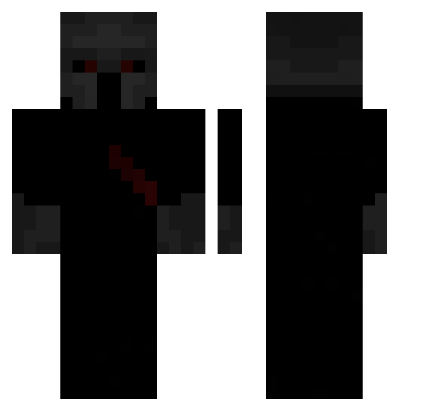 schkalk Minecraft skin, front and back view