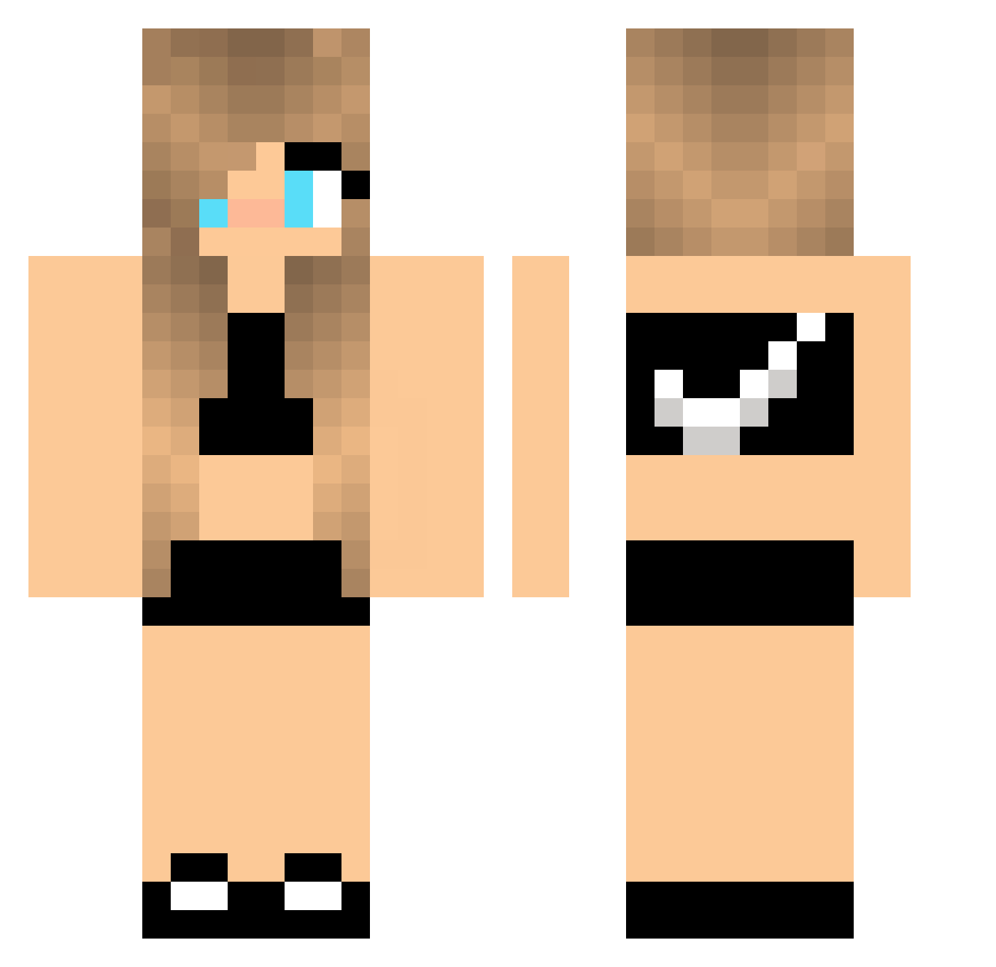 Dylanxx Minecraft skin, front and back view