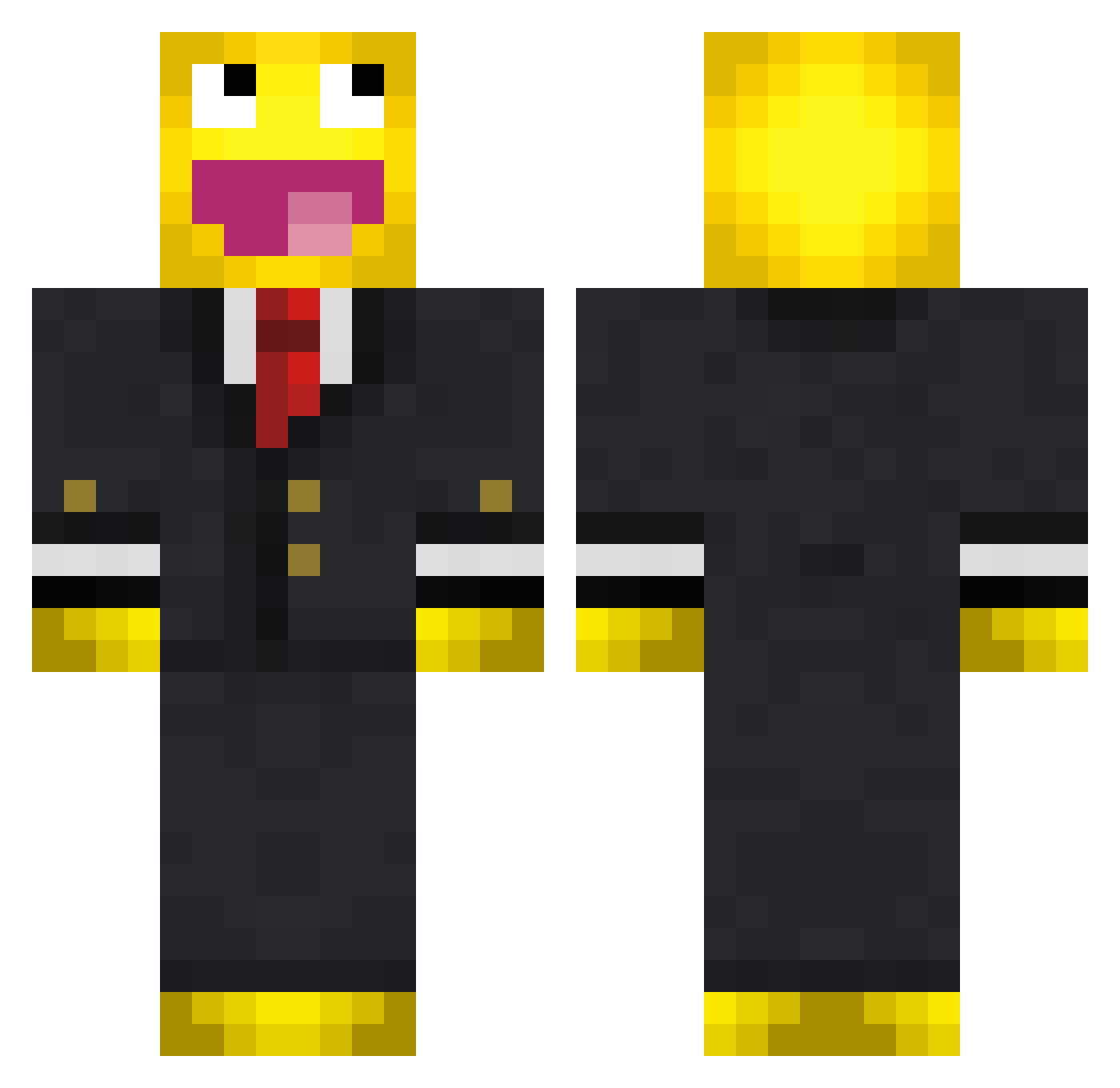 BRASXX Minecraft skin, front and back view