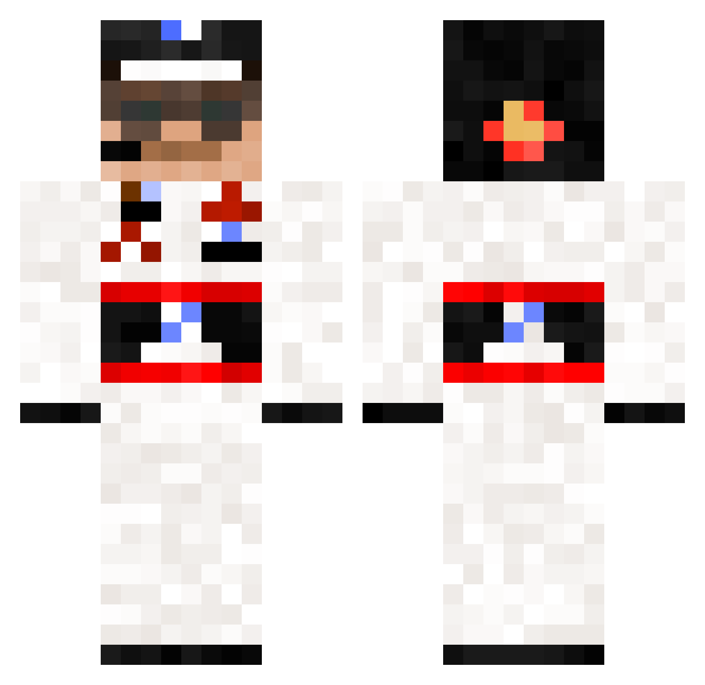 TehMiniman Minecraft skin, front and back view
