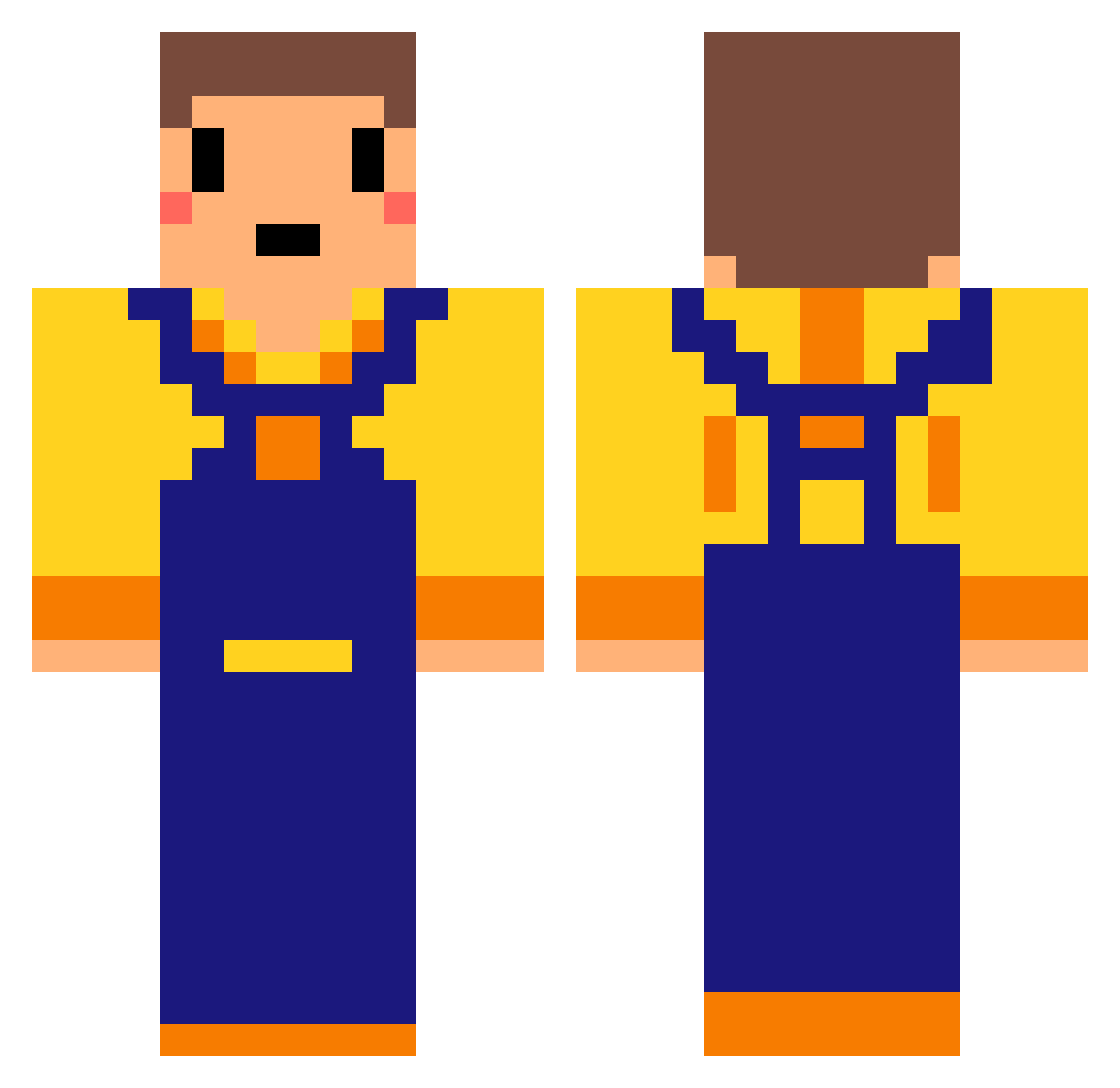 zakoharuichi23 Minecraft skin, front and back view