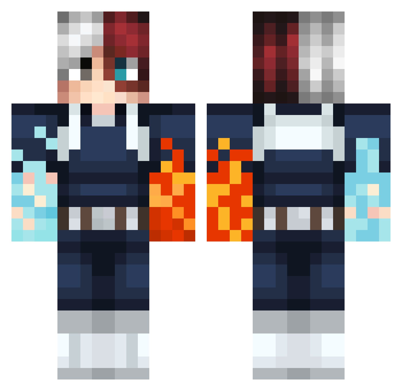 Vexanite_ Minecraft skin, front and back view
