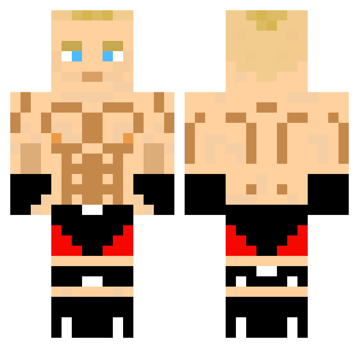 DannyGreene Minecraft skin, front and back view