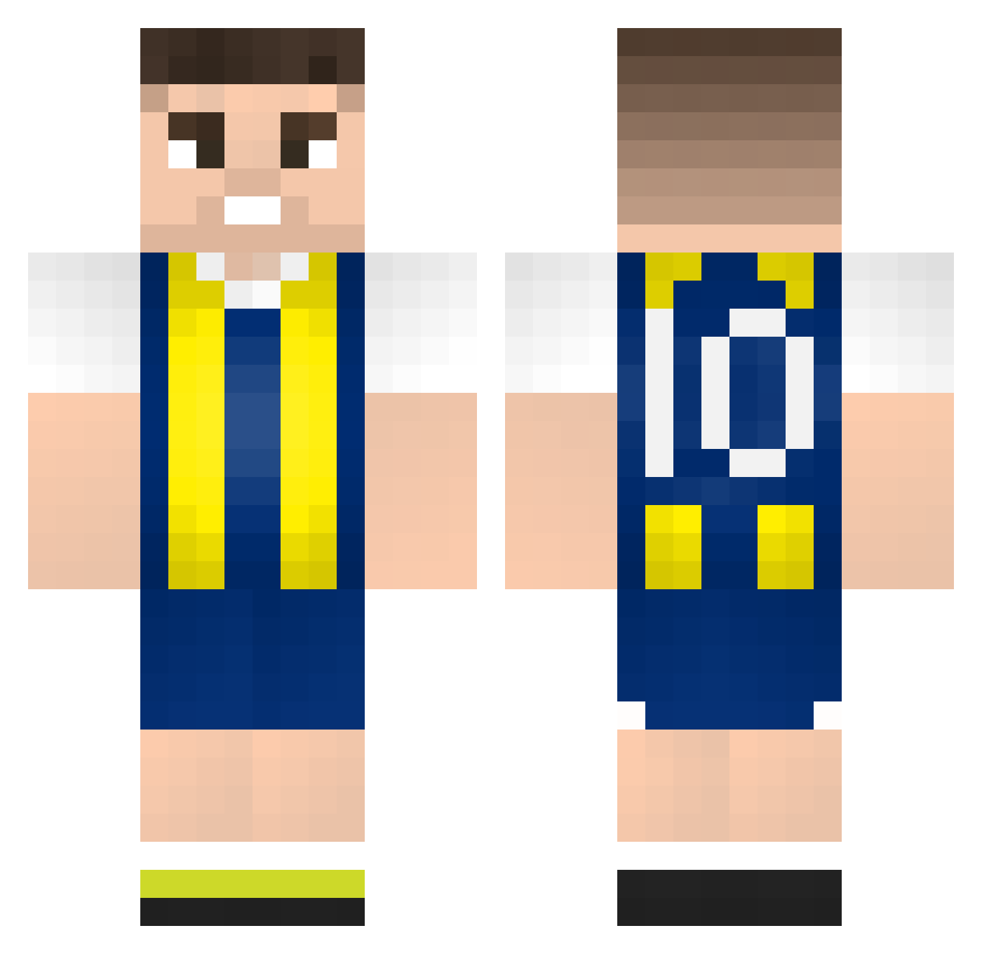 Peplith Minecraft skin, front and back view