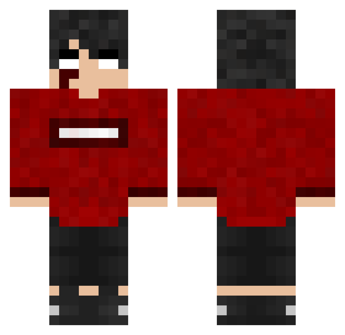Rmxz10 Minecraft skin, front and back view