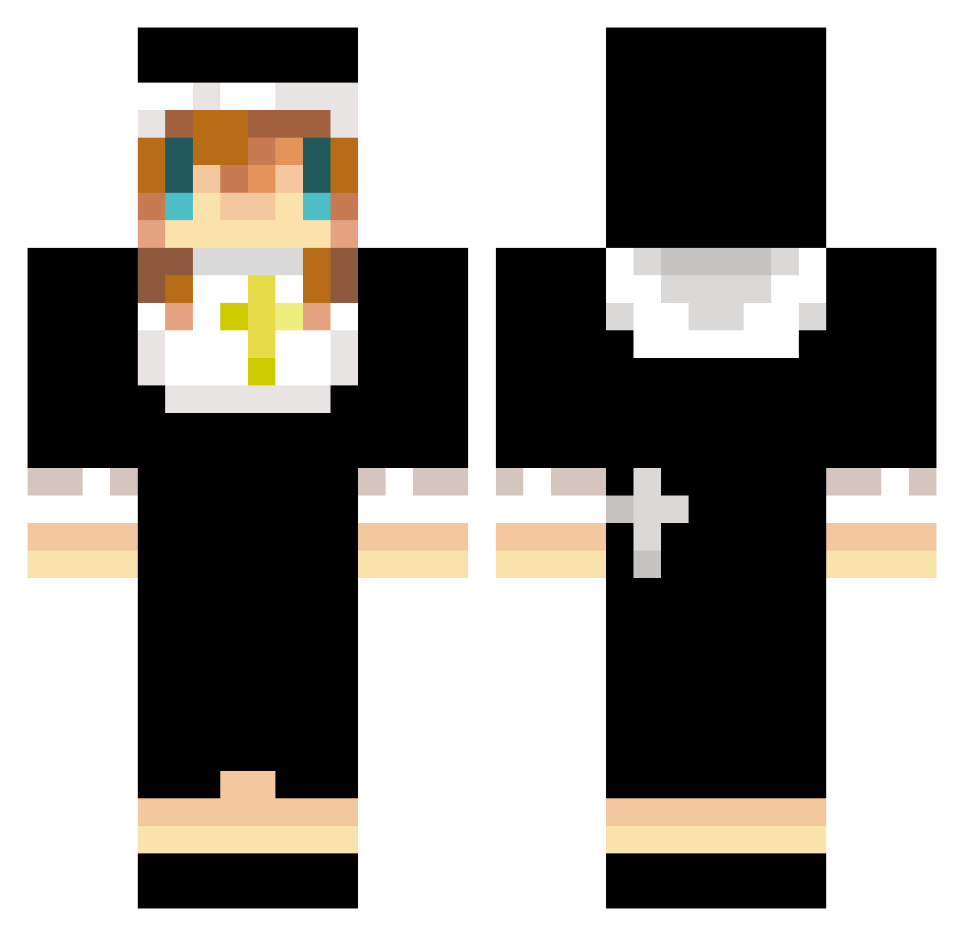 srsia Minecraft skin, front and back view
