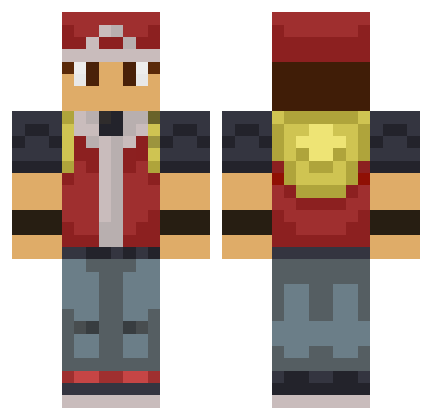 YellowJello4110 Minecraft skin, front and back view