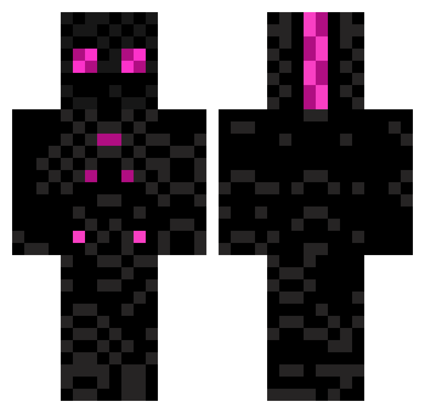 Cowy24 Minecraft skin, front and back view