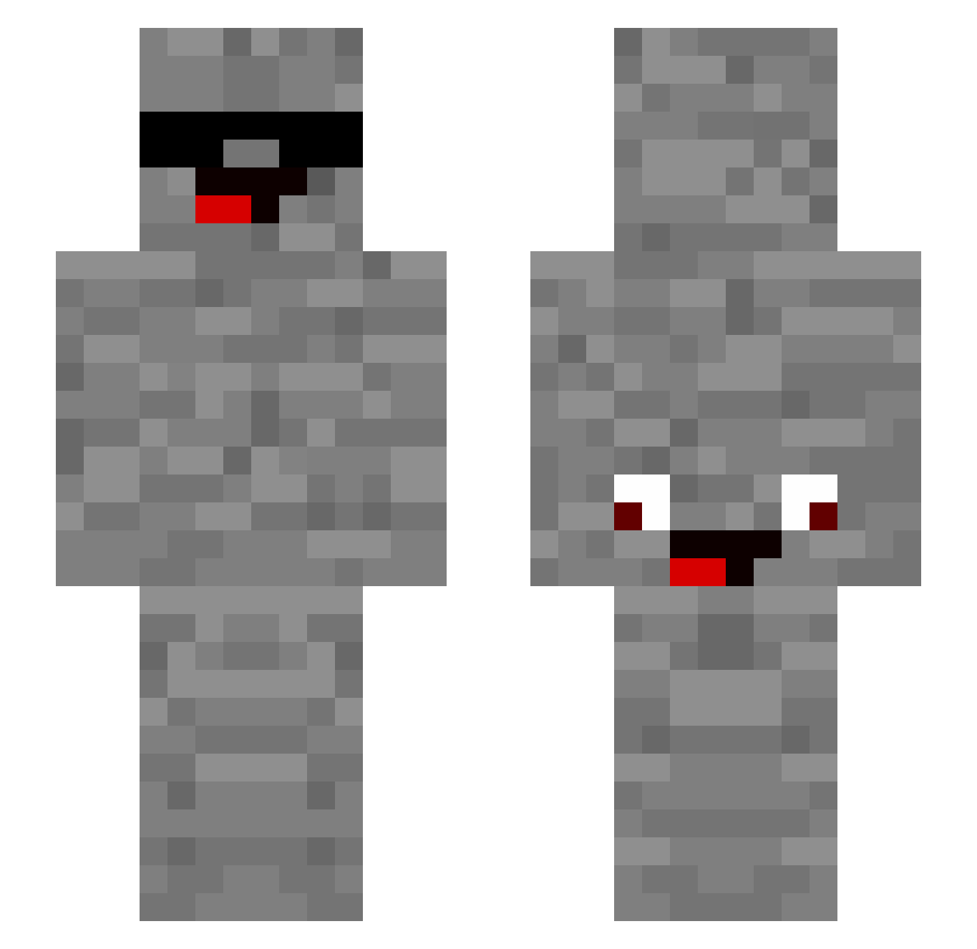 qYakuza Minecraft skin, front and back view