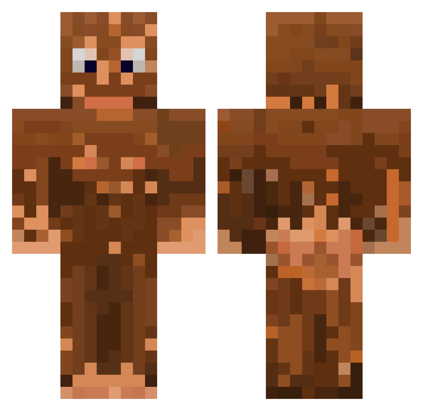 wujasasquacz Minecraft skin, front and back view