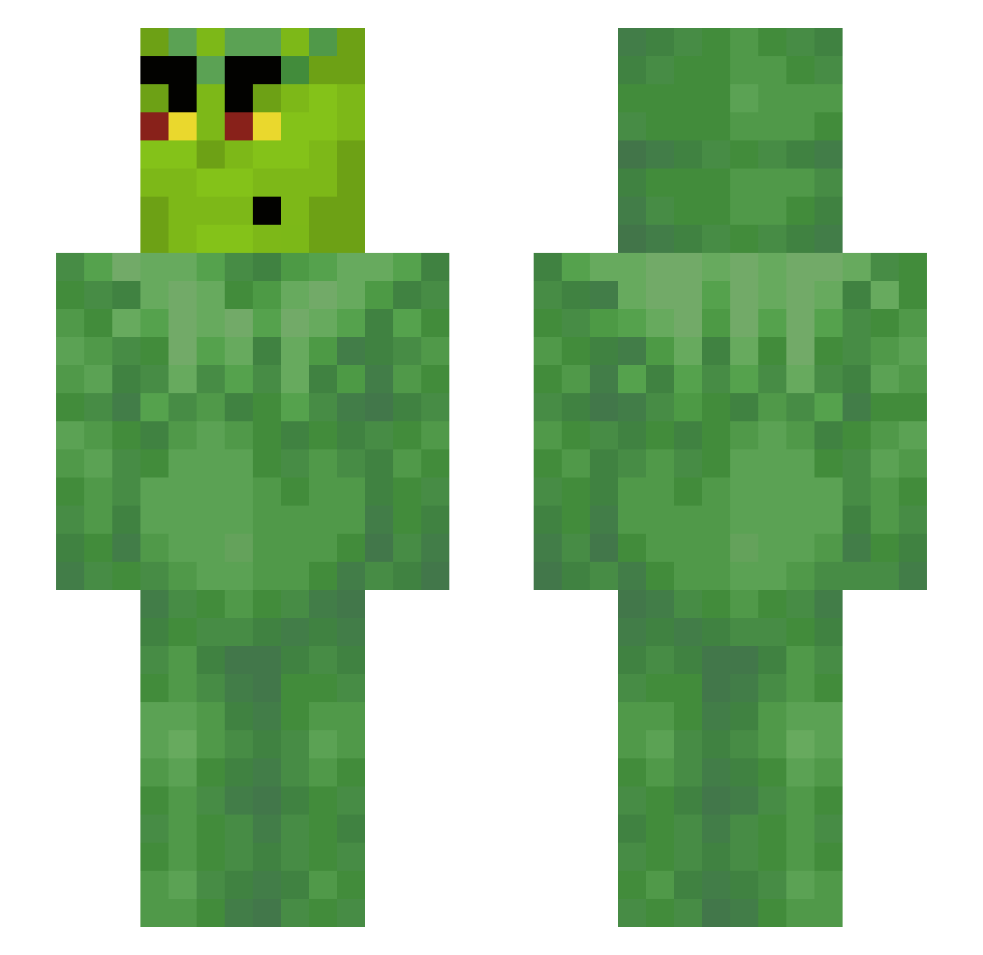 Carlie Minecraft skin, front and back view