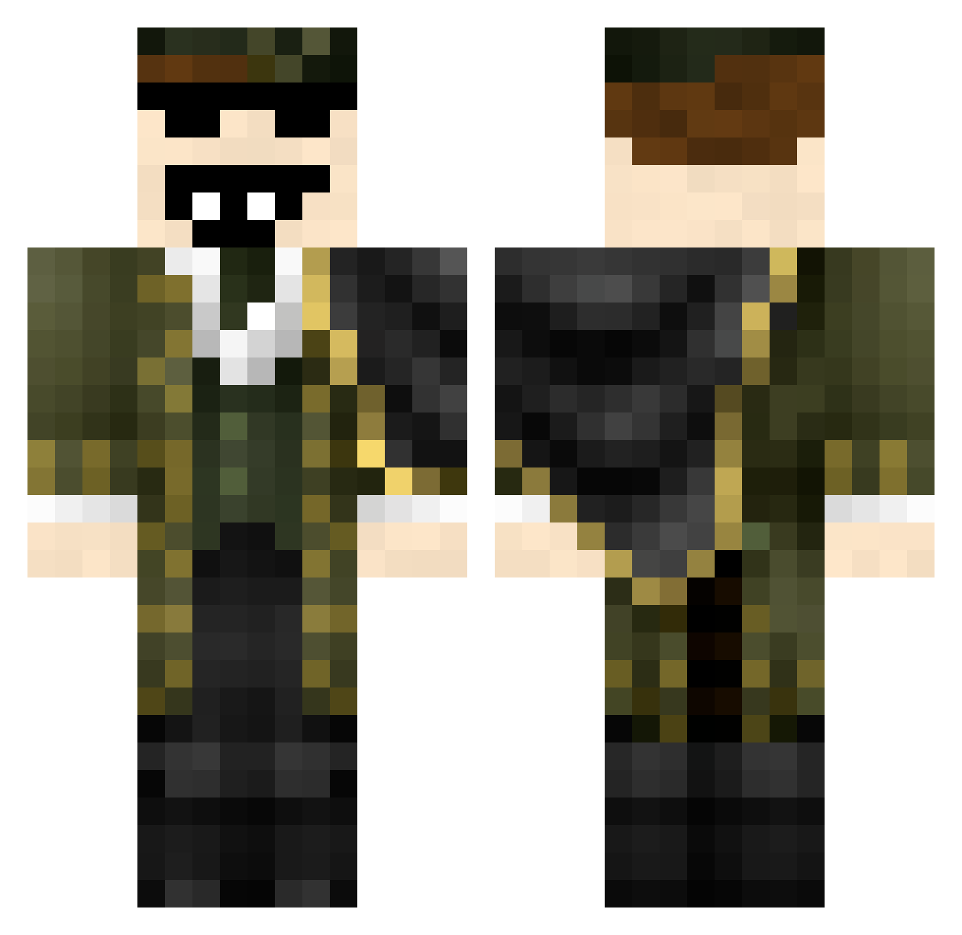 County911 Minecraft skin, front and back view