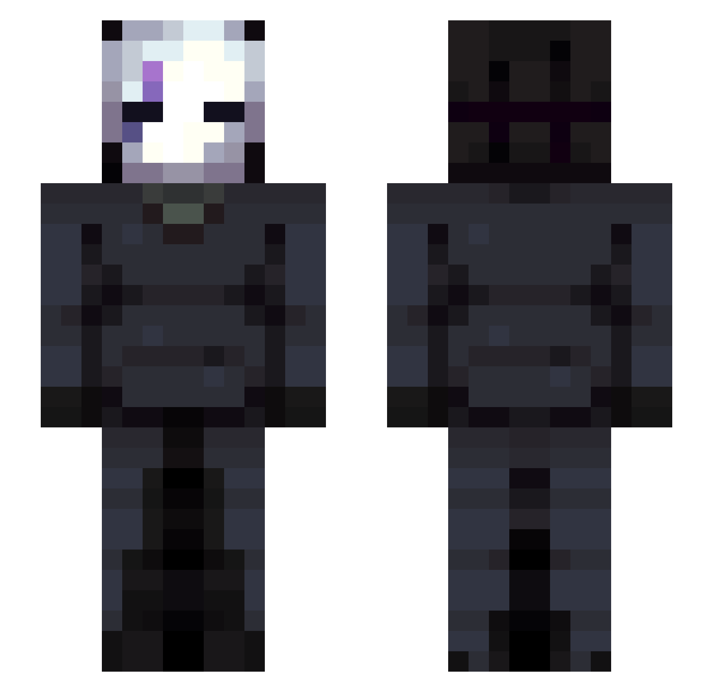 Tonellu Minecraft skin, front and back view