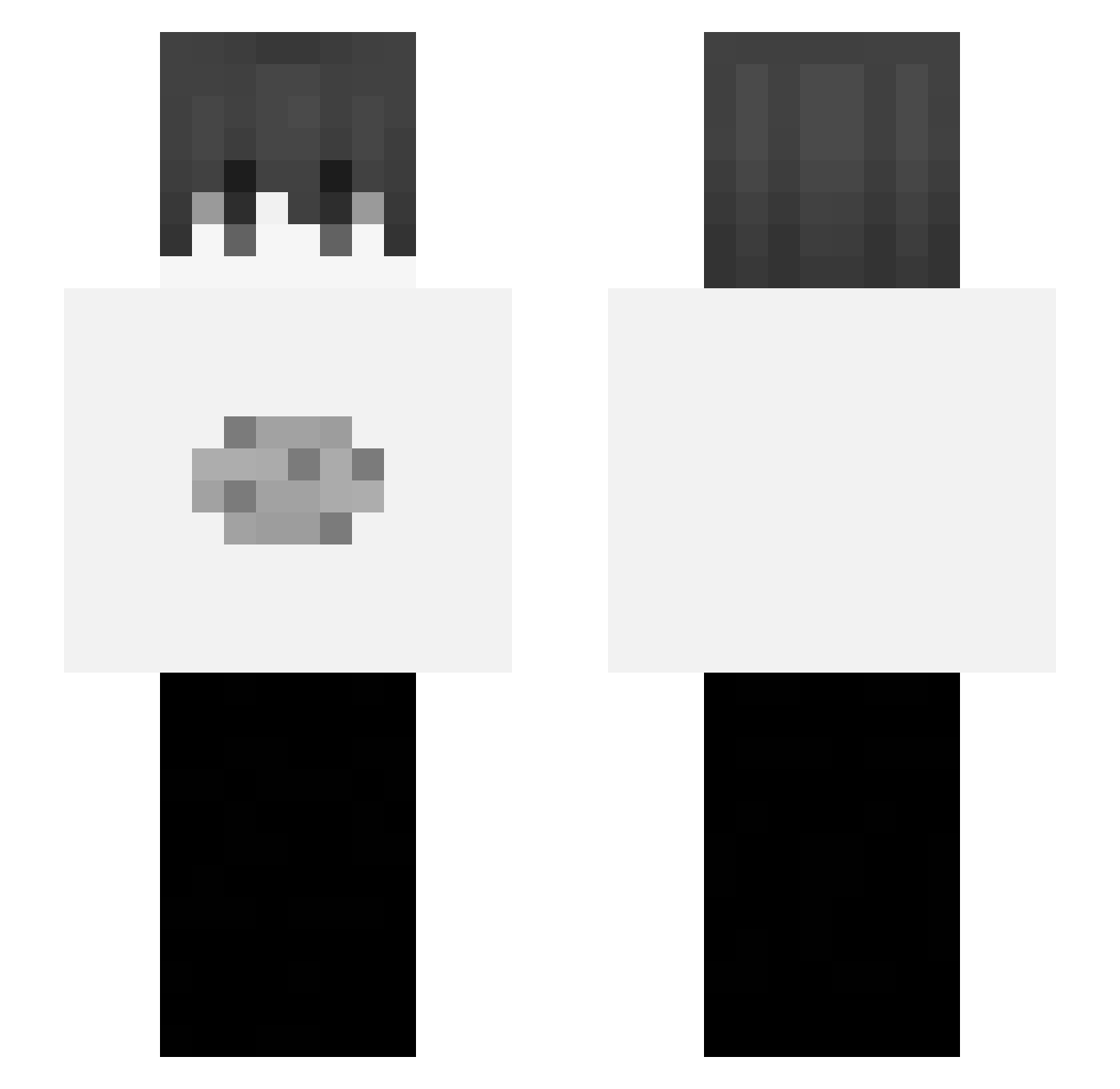 AwayLi Minecraft skin, front and back view