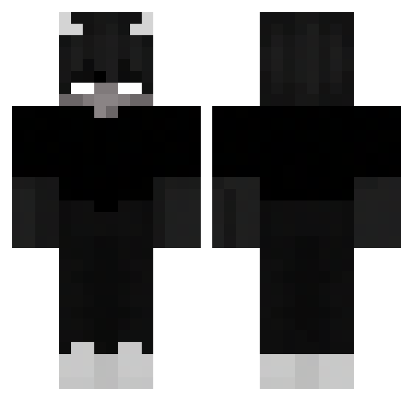 qWxenz Minecraft skin, front and back view