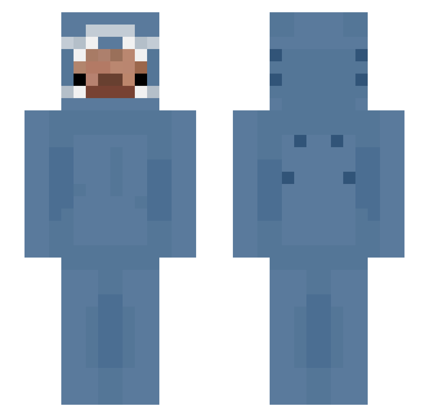 KdawgyMEOW Minecraft skin, front and back view