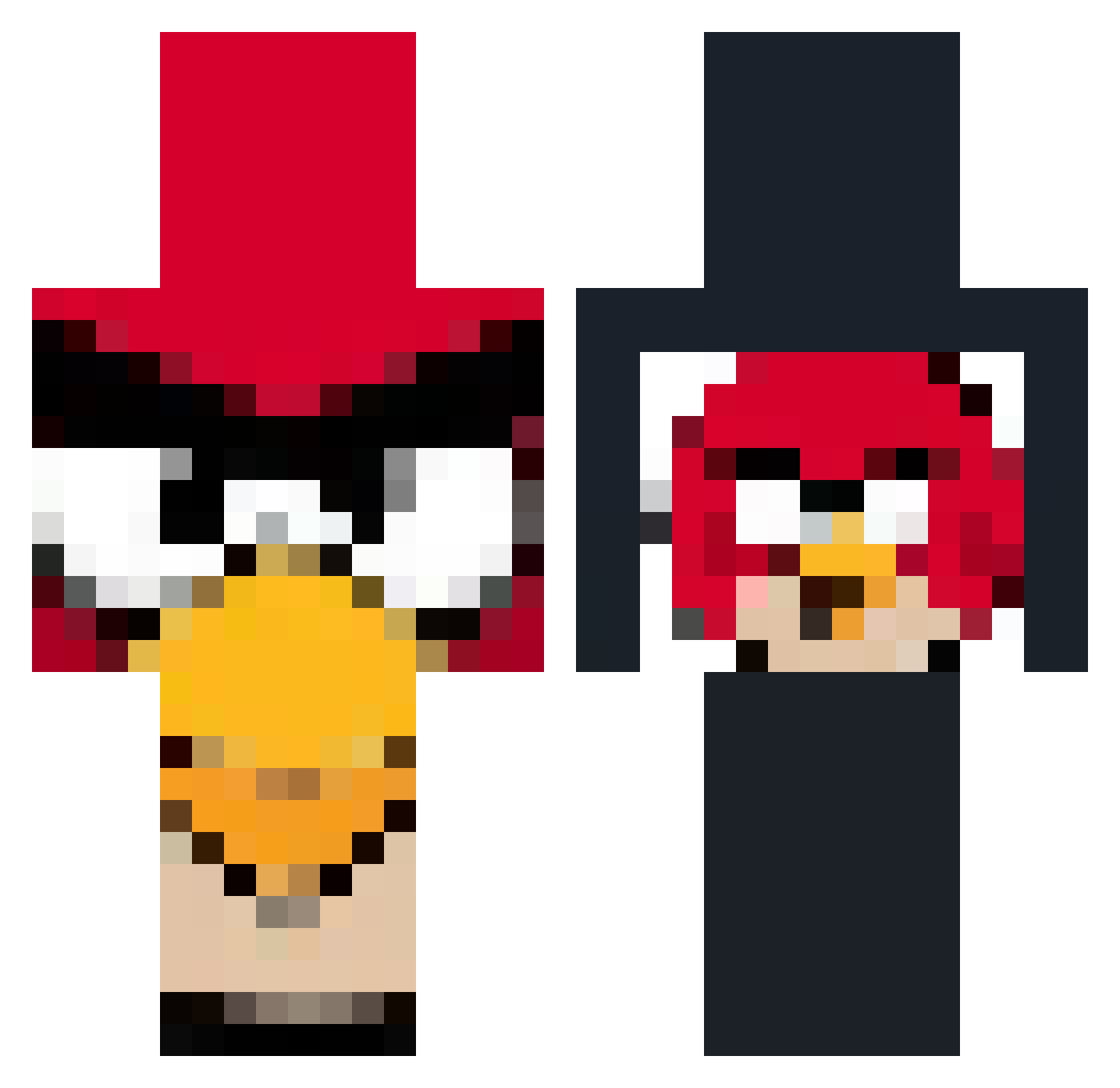 PearlJamlover47 Minecraft skin, front and back view