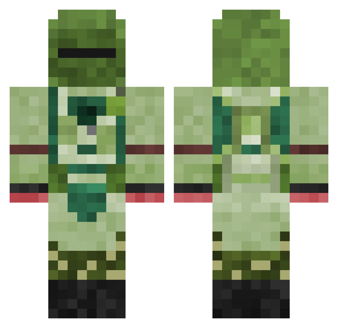 Smolnisky Minecraft skin, front and back view