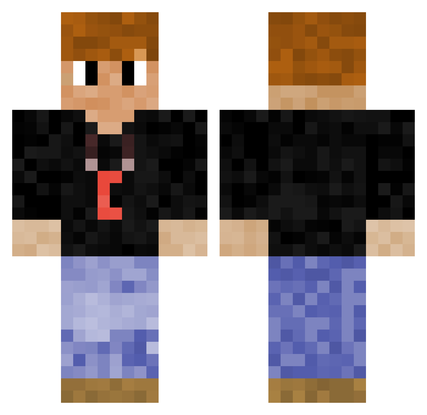 Luvmario2903 Minecraft skin, front and back view