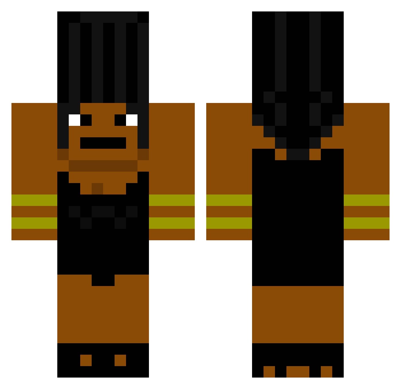 tastier Minecraft skin, front and back view