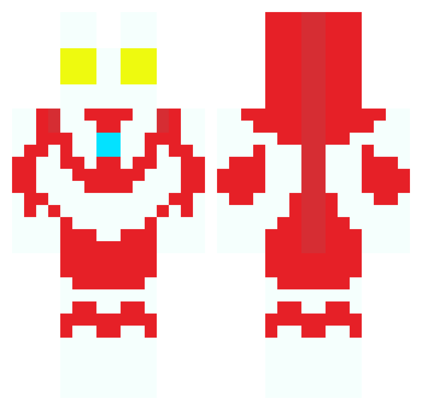 KingsZic Minecraft skin, front and back view