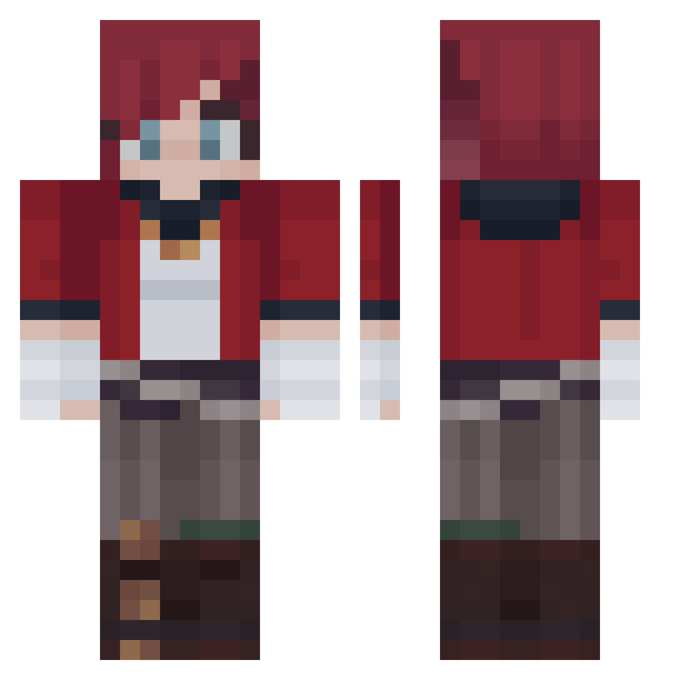 djrogerin12348 Minecraft skin, front and back view