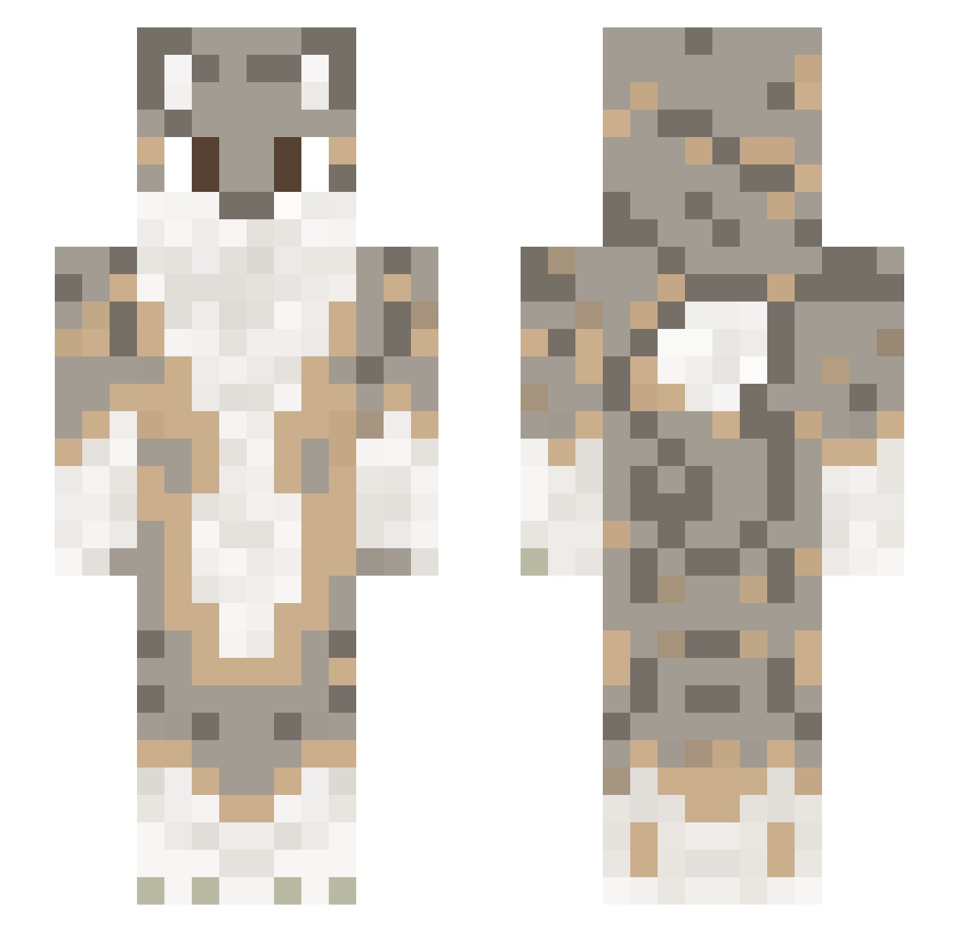 Rippeax012 Minecraft skin, front and back view