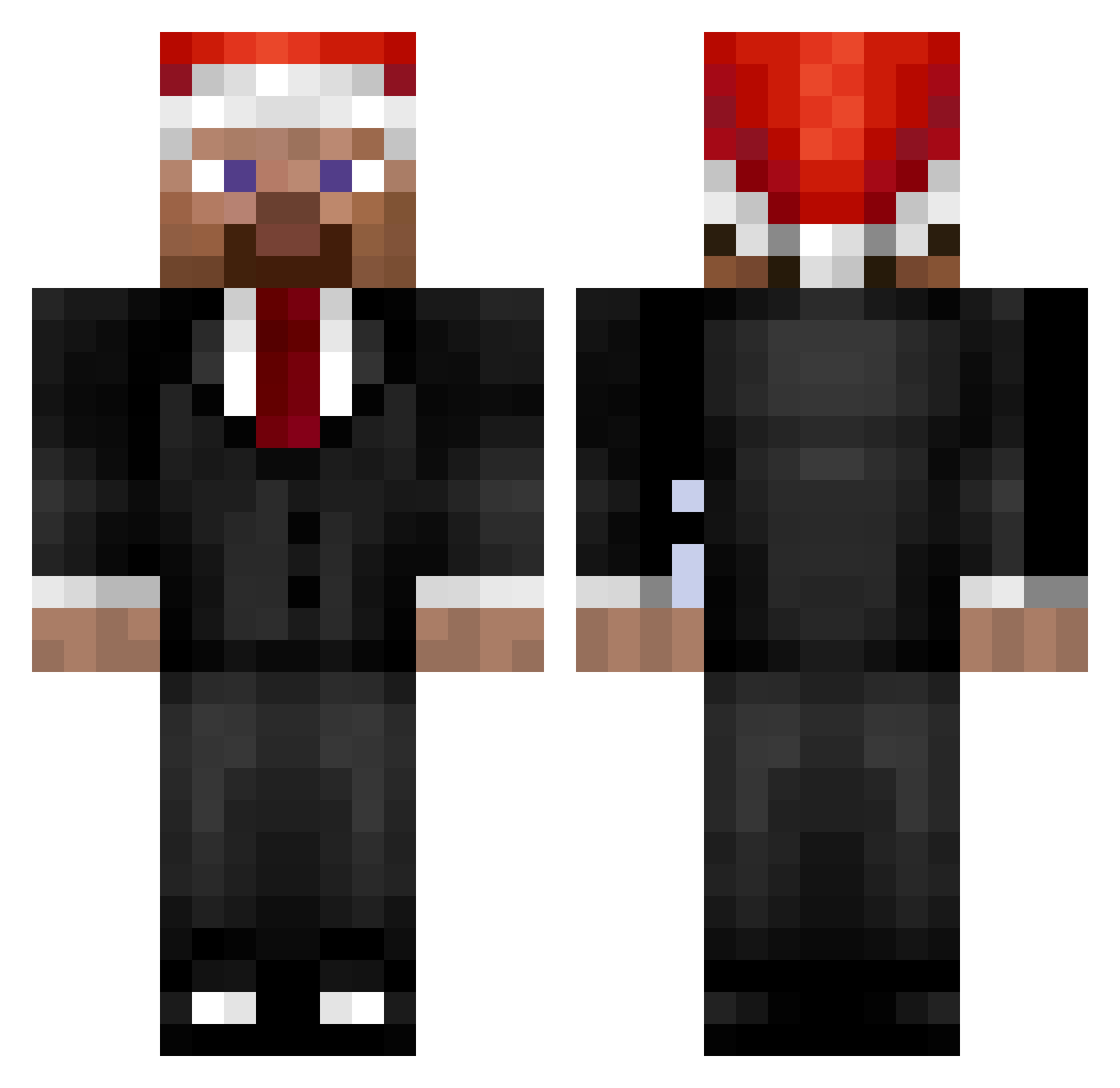 XxAndrewxX20001 Minecraft skin, front and back view