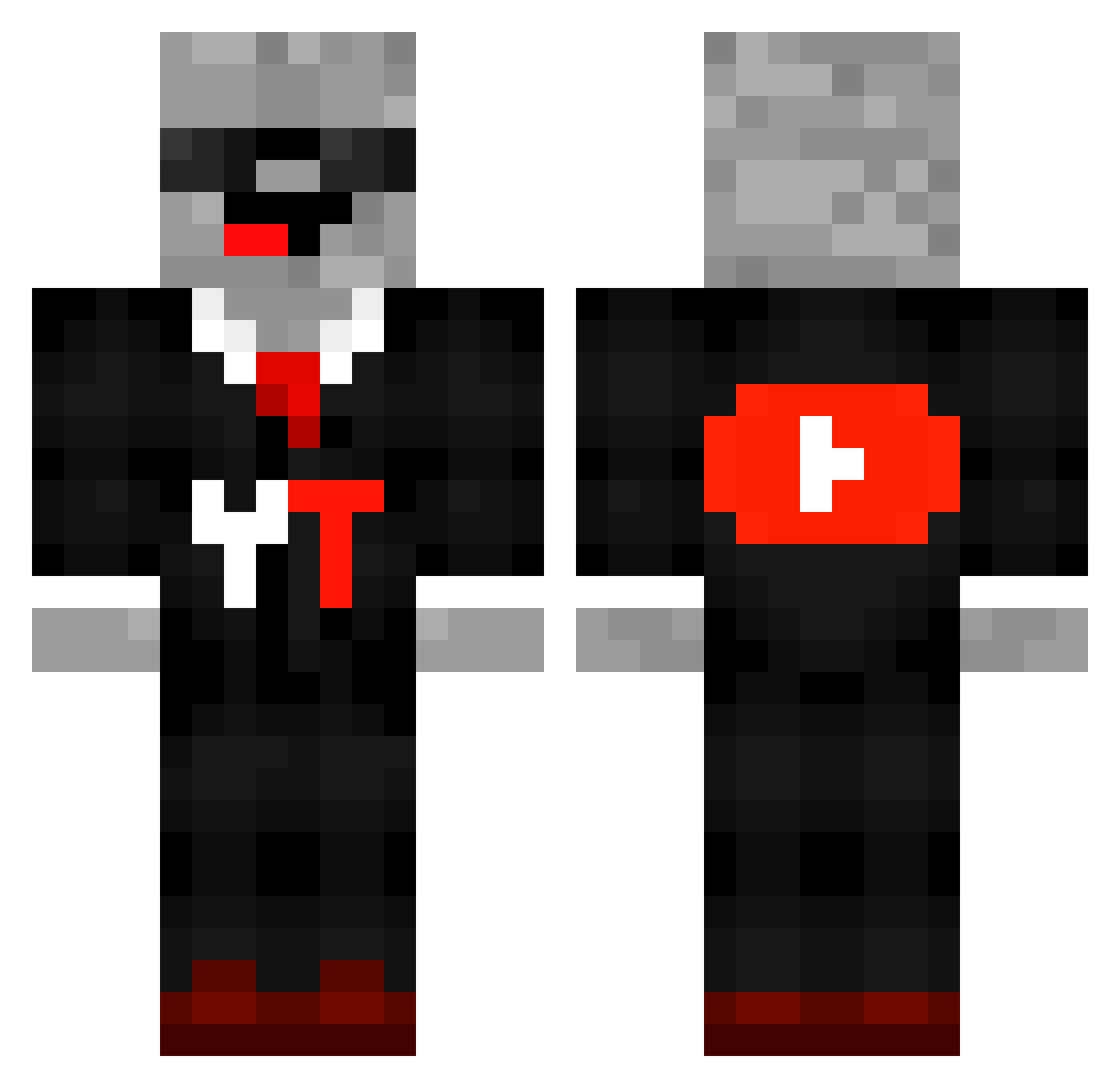 Steinhirn Minecraft skin, front and back view