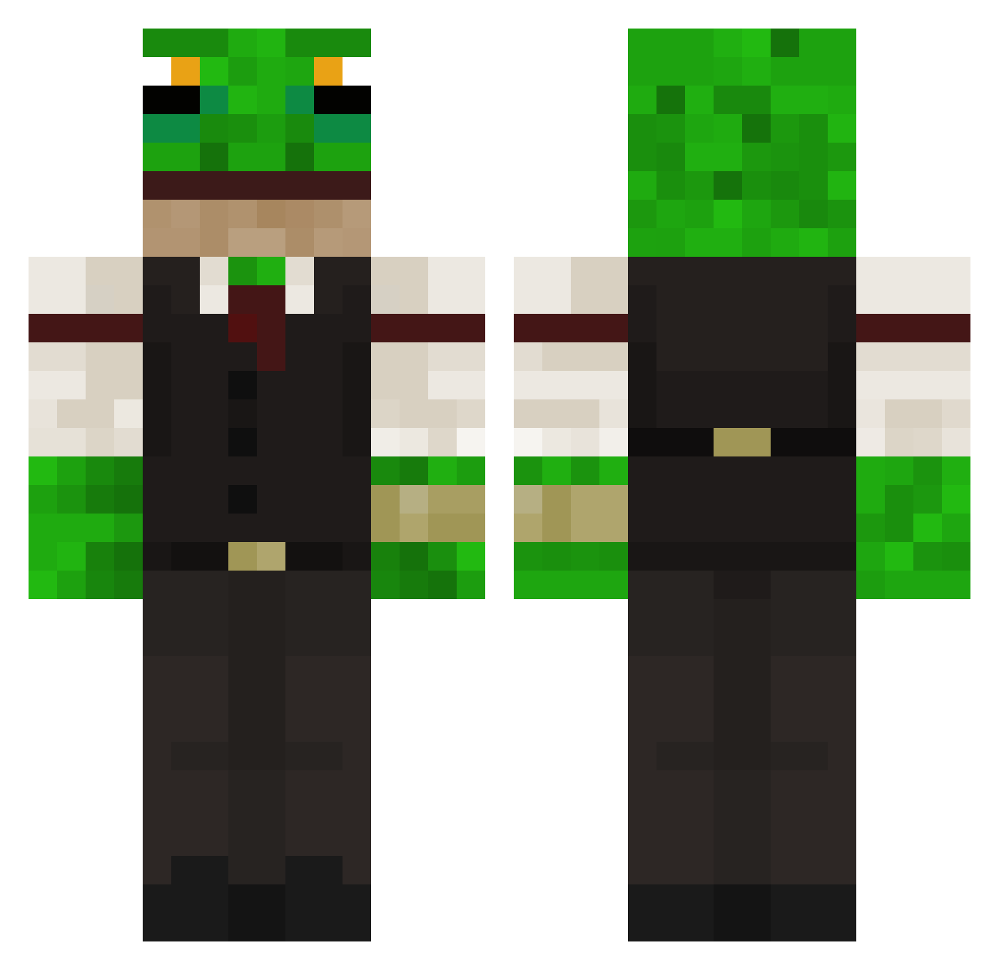 xkamykx Minecraft skin, front and back view