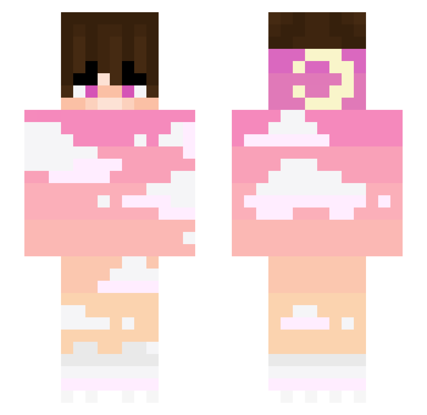 Dreamfall Minecraft skin, front and back view
