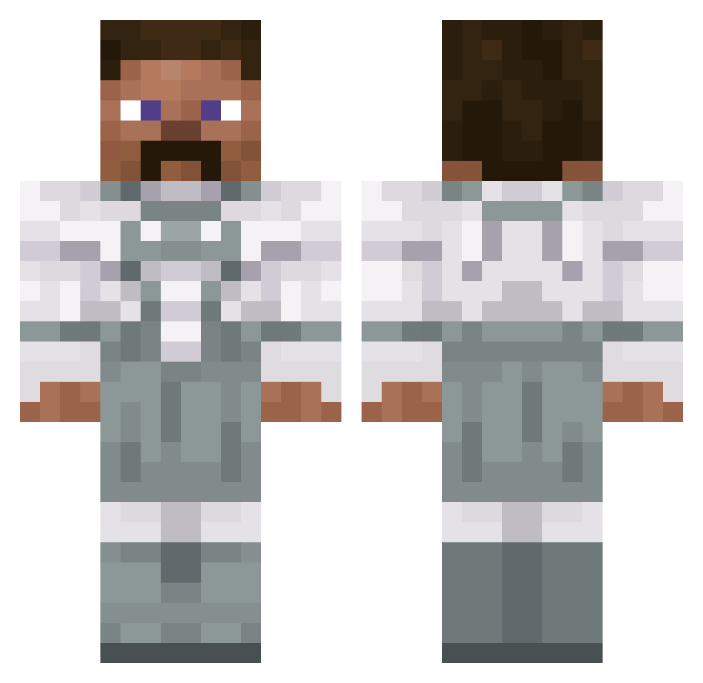 Lumelabidas Minecraft skin, front and back view