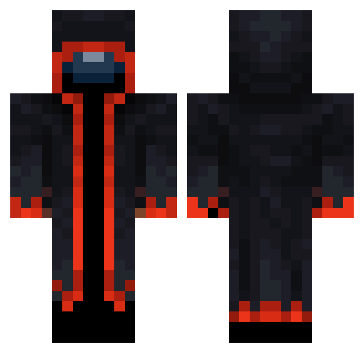 FrostyCB Minecraft skin, front and back view