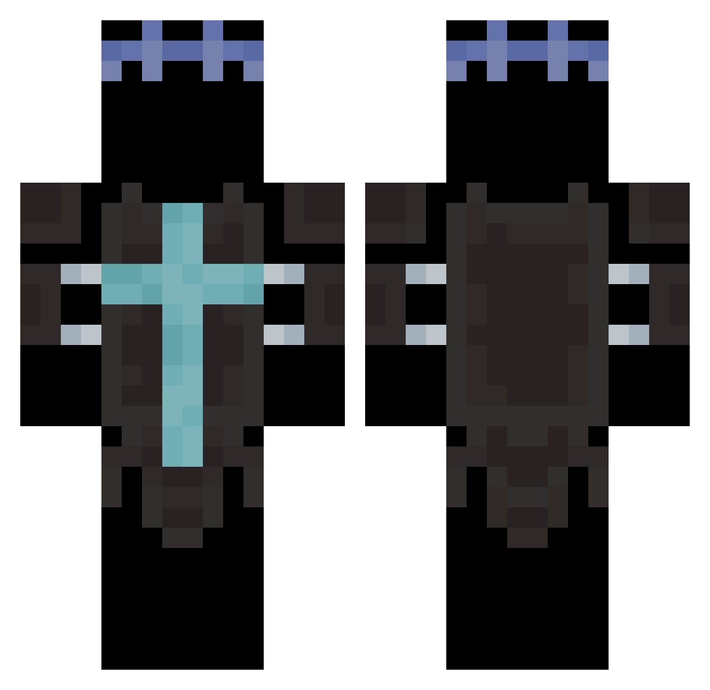 silent142 Minecraft skin, front and back view