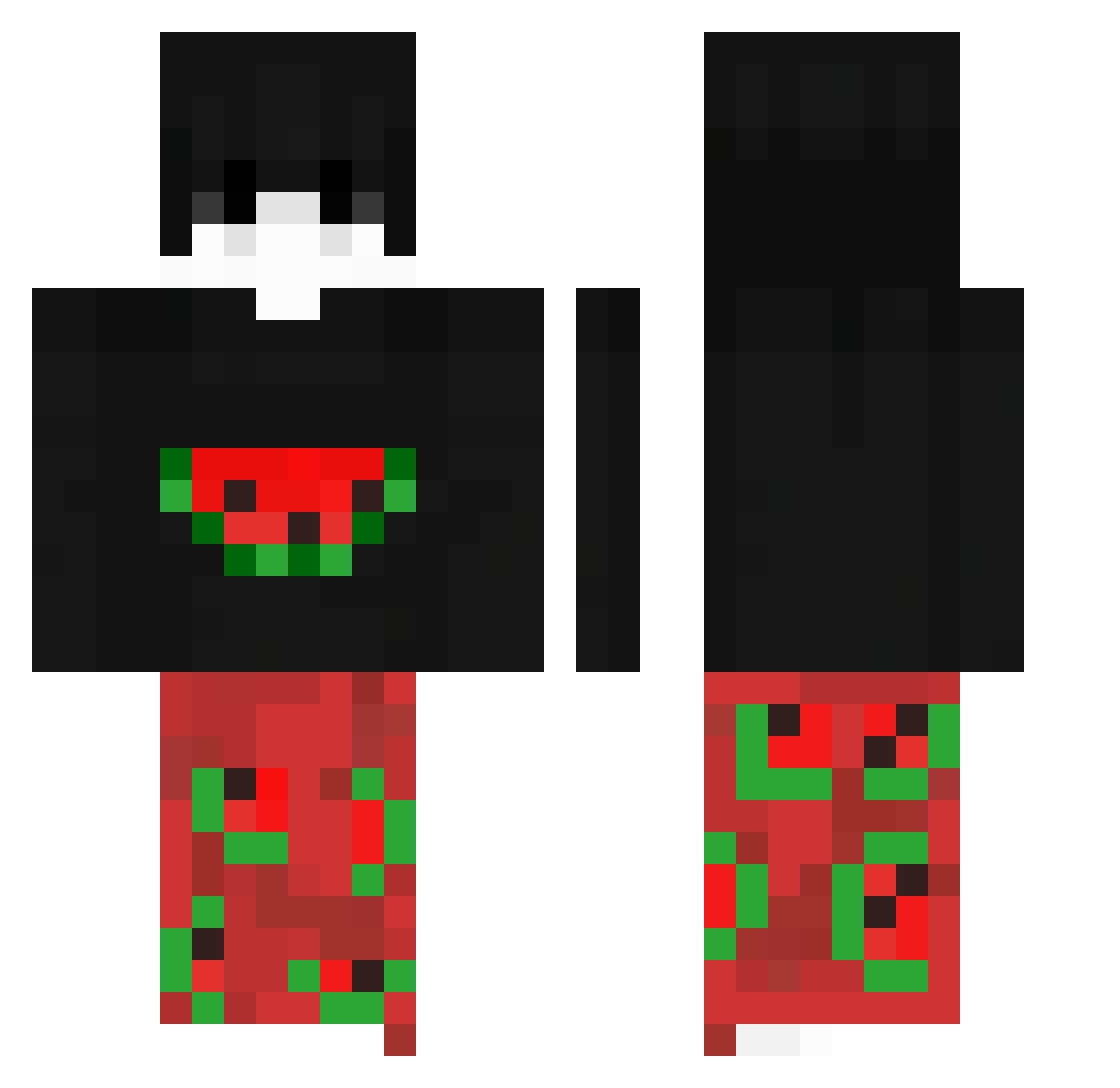 Orion64444 Minecraft skin, front and back view