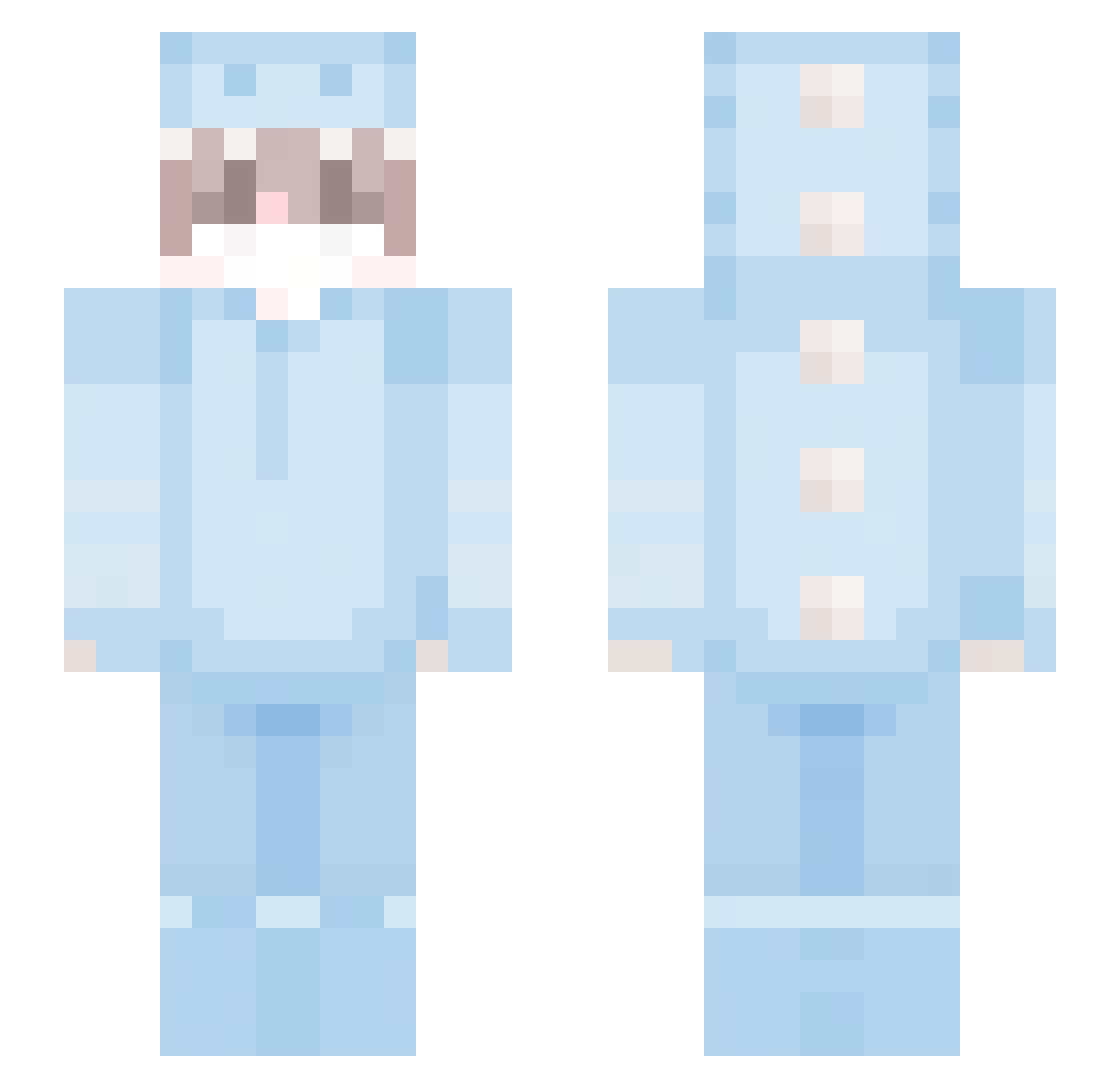 214kz Minecraft skin, front and back view