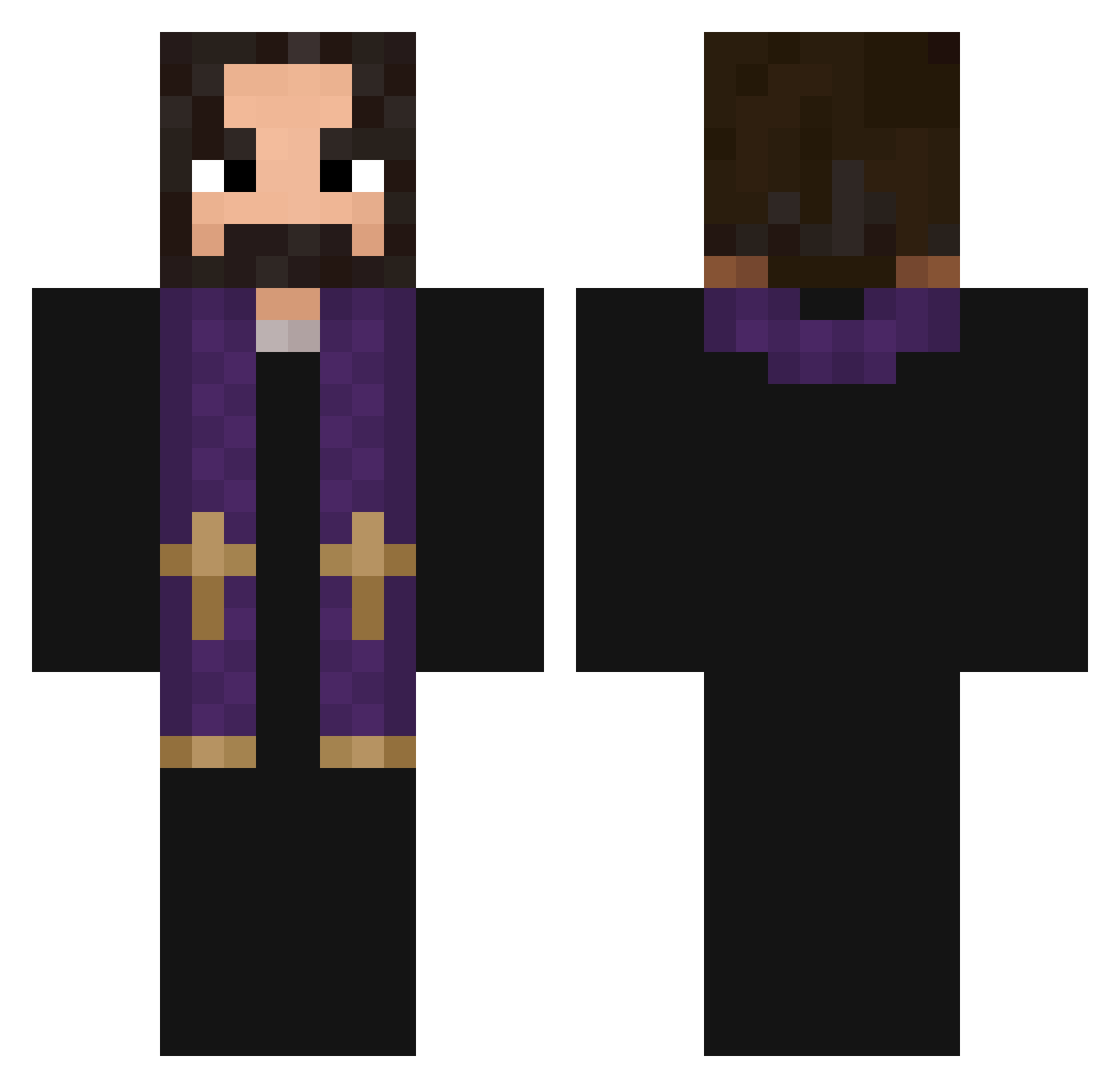 GawkyPapri831 Minecraft skin, front and back view