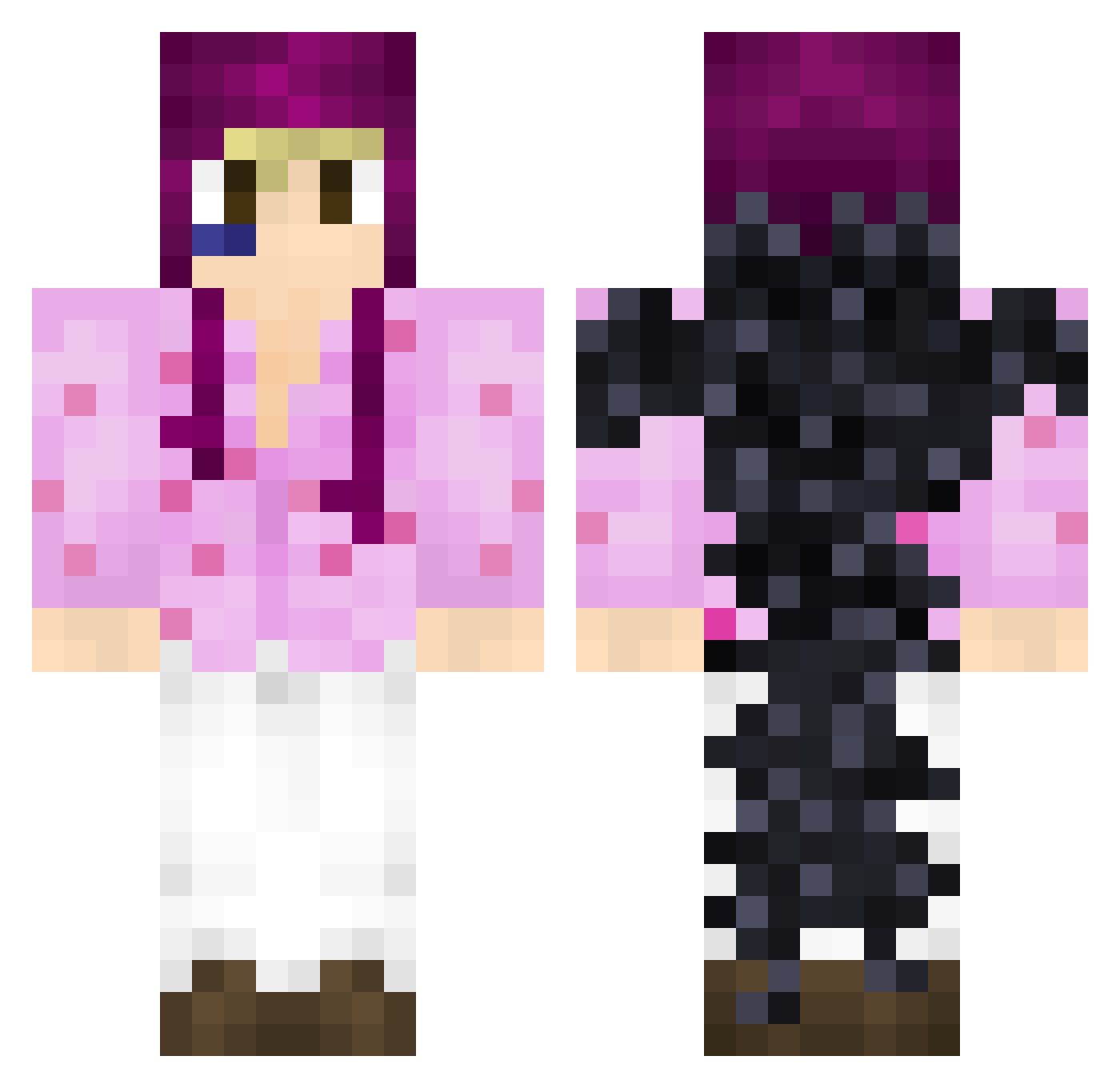RipTayoo Minecraft skin, front and back view