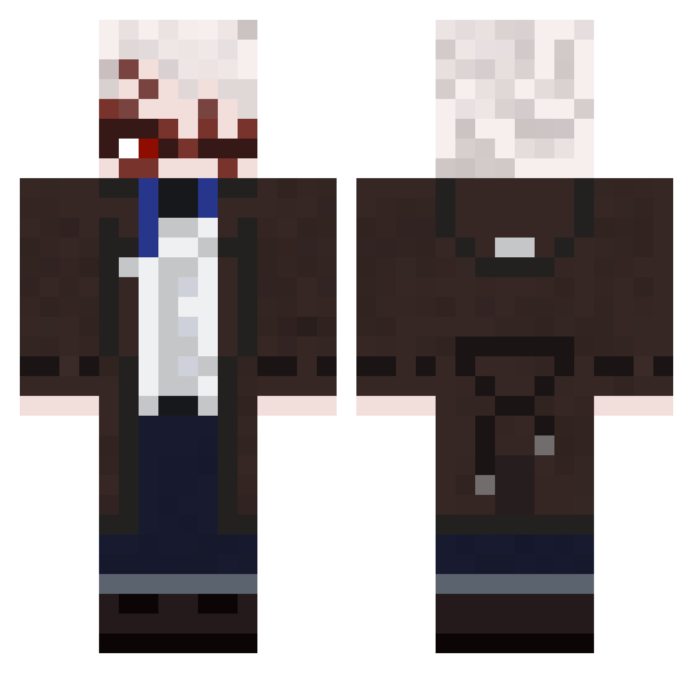 MANGCHU Minecraft skin, front and back view