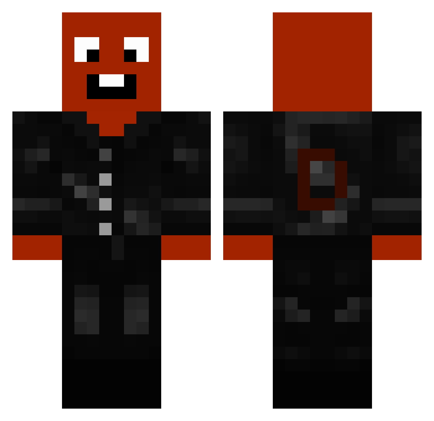 Sciolism Minecraft skin, front and back view