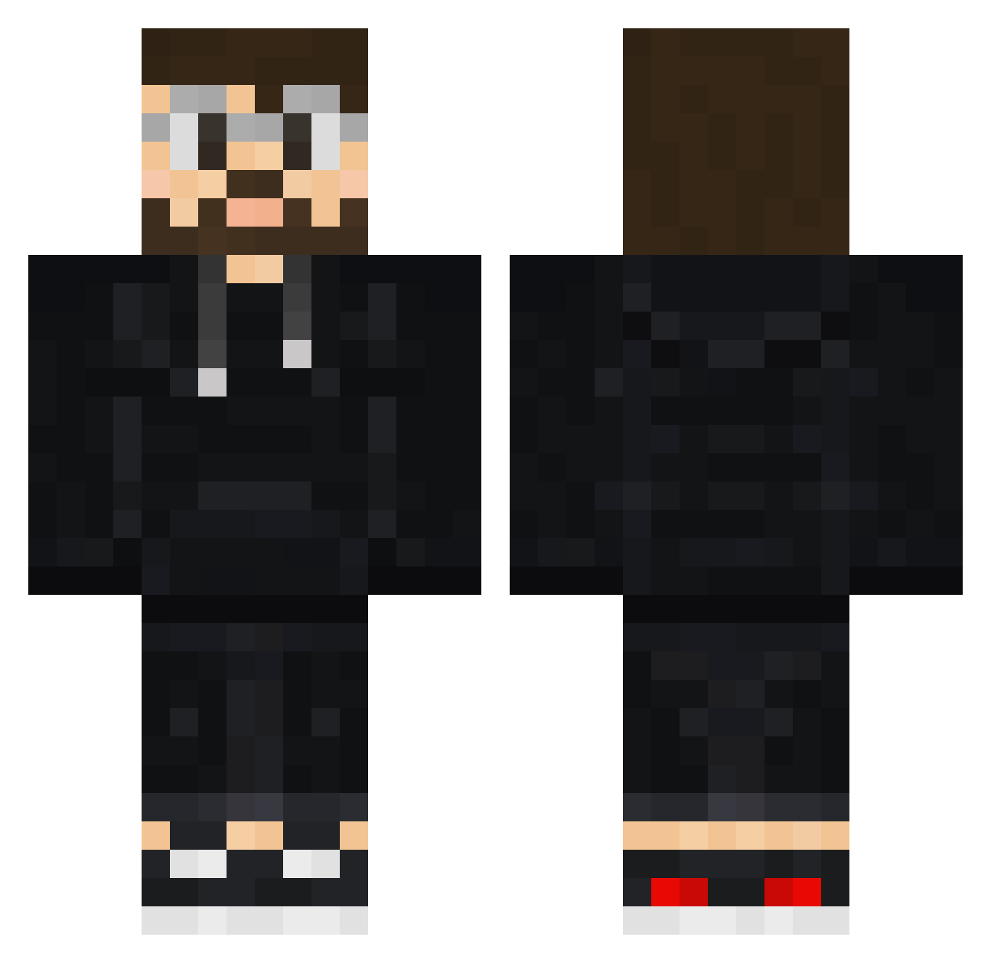 S0l0nius Minecraft skin, front and back view