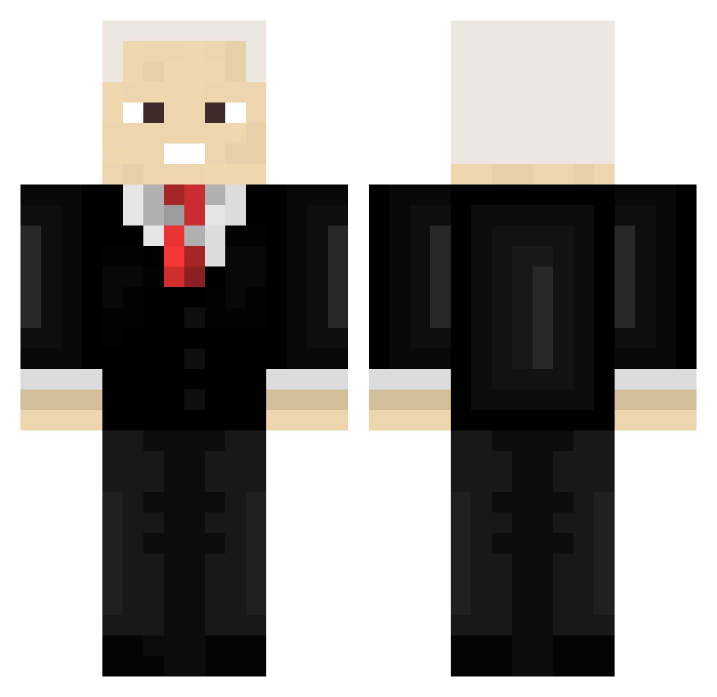 Approves Minecraft skin, front and back view